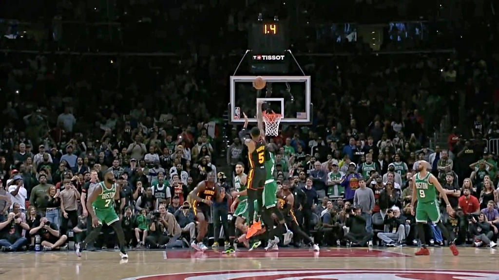 Dejounte Murray a marqué un but vainqueur en prolongation pour donner aux Hawks une deuxième victoire contre Boston en une semaine