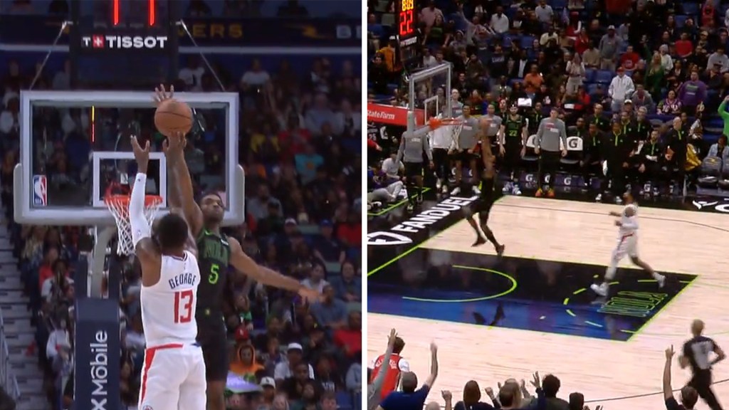 Herb Jones s'est envolé pour écraser un Paul George Three et l'a transformé en un dunk grand ouvert