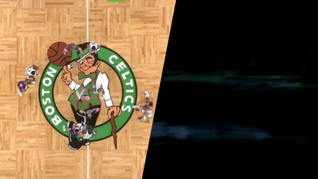 Les Celtics et les Suns viennent de jouer à travers les lumières et s'éteignent brièvement après l'alerte