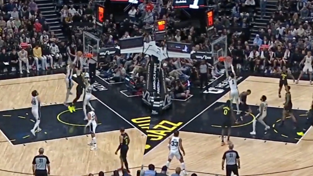 Voici le moment fort scandaleux de Victor Wembanyama Block-Into-Dunk de ce soir