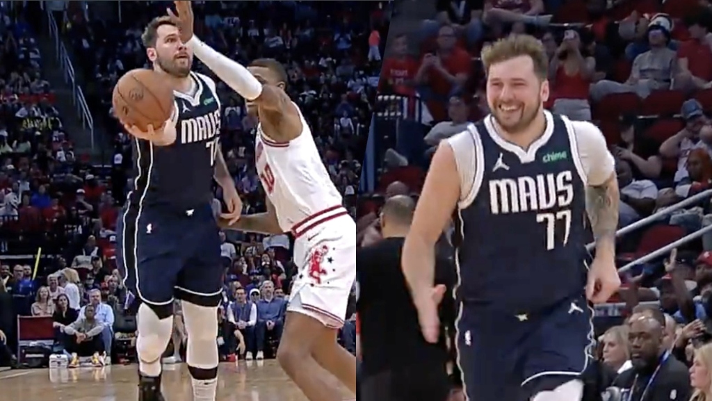 Même Luka Doncic ne pouvait pas croire qu'il avait réussi un tir de 20 pieds contre les Rockets