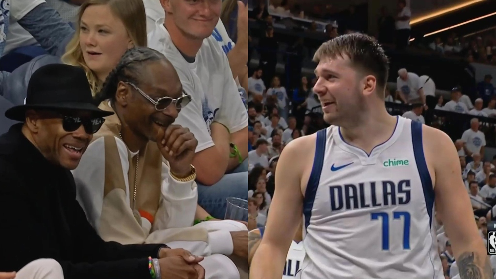 Snoop Dogg a adoré Luka Doncic Trash parlant d'un chahuteur derrière les sièges de Snoop au Minnesota