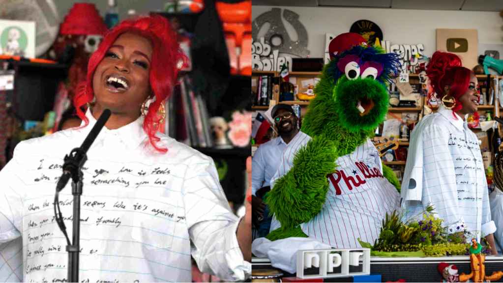 Le concert NPR Tiny Desk de Tierra Whack présentait une brève apparition surprise de Phillie Phanatic
