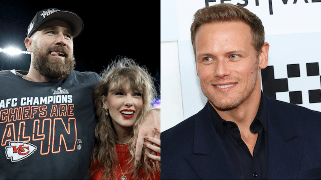 Sam Heughan a plaisanté sur un plan visant à éloigner Taylor Swift de Travis Kelce lorsque le casting d'Outlander se rendra à The Eras Tour