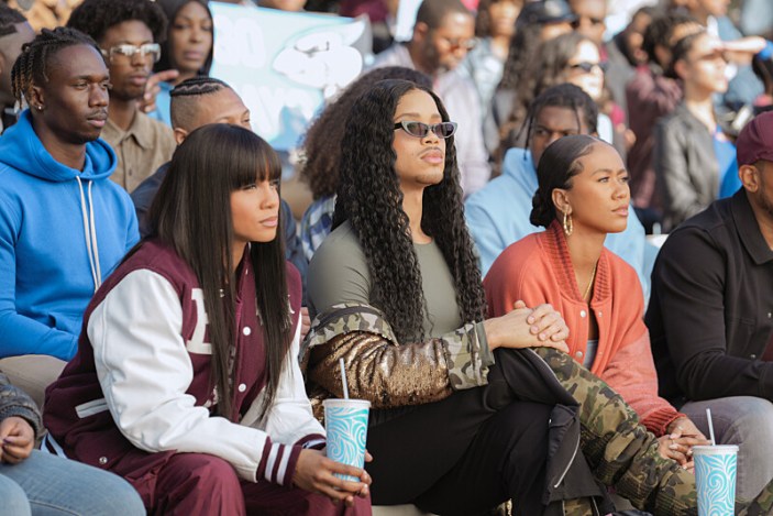 Image de l'épisode 301 de « All American: Homecoming » avec Simone, Rhoyle Ivy King dans le rôle de Nate et Netta Walker dans le rôle de Keisha