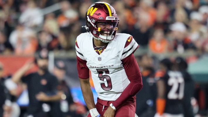 Jayden Daniels a lancé une pièce de dix cents à Terry McLaurin pour conclure un match presque parfait contre les Bengals