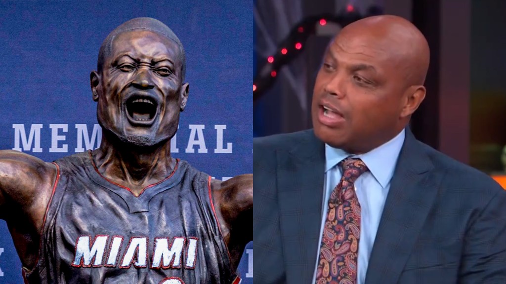 Charles Barkley et Ernie Johnson ont plaisanté sur l'horrible statue de Dwyane Wade à Miami