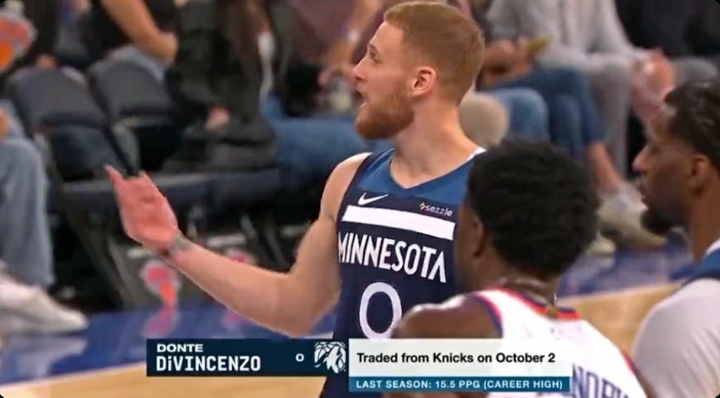 Donte DiVincenzo a eu des mots pour le banc des Knicks dans un moment épicé lors de son retour à New York