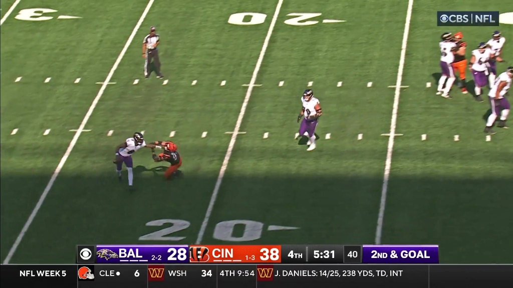 Lamar Jackson a laissé tomber un snap, a armé un ailier défensif et a lancé un touché insensé