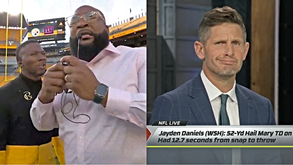 Marcus Spears a rôti Dan Orlovsky pour avoir un bras faible, puis l'a soutenu en lançant une balle à 54 mètres