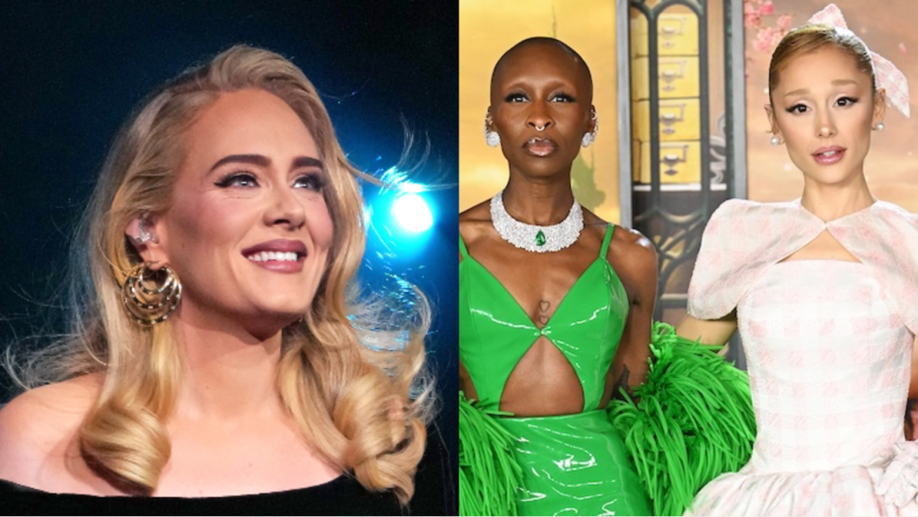 Adele n'aime vraiment pas les comédies musicales, mais elle est « bâillonnée » pour voir « Wicked » avec Ariana Grande et Cynthia Erivo
