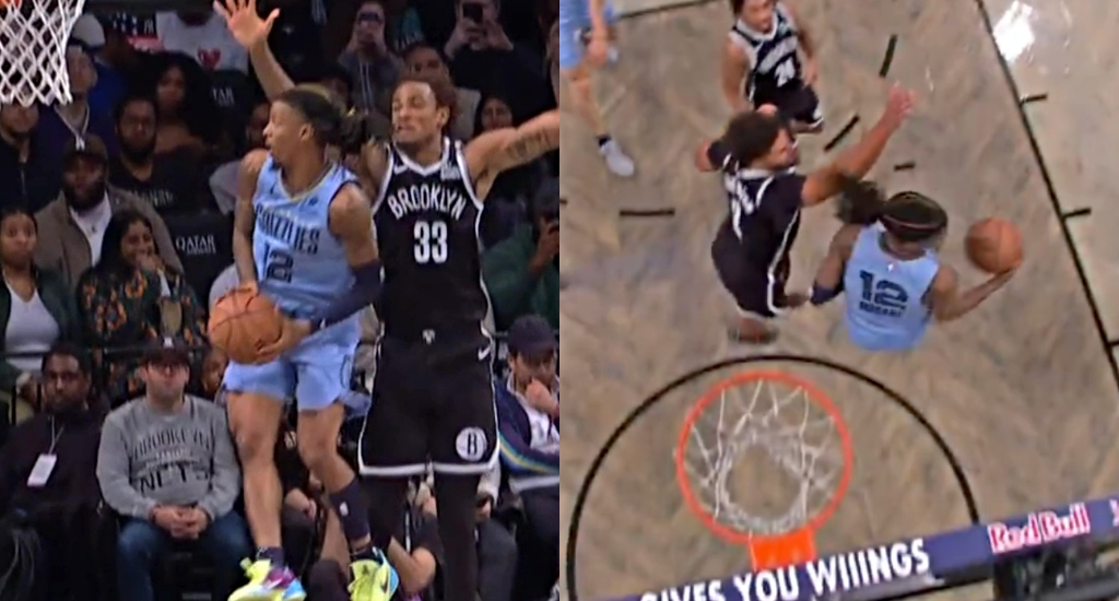 Ja Morant a réussi deux lay-ups absurdes à 360° contre les Nets