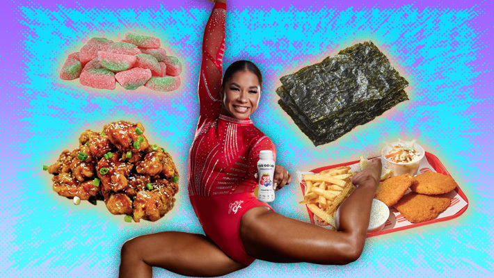 Olympian Jordan Chiles nous parle de ses collations préférées et de ses chaînes de restauration rapide